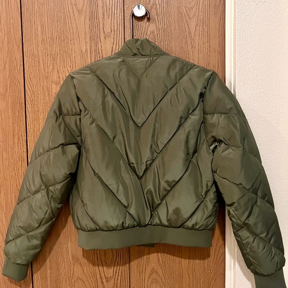 Express Olive Women's Puffer Jacket - Picture 2 of 4